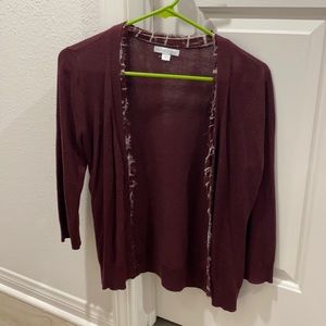 Maroon cardigan
